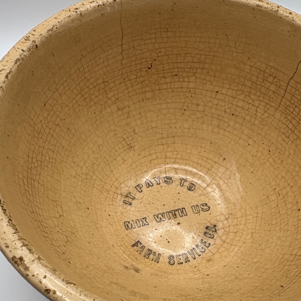 Vintage Ceramic Bowl with Stripes - Picture 4 of 14